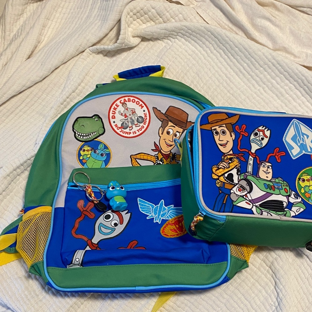 Disney Toy Story Green and Blue Backpack Set